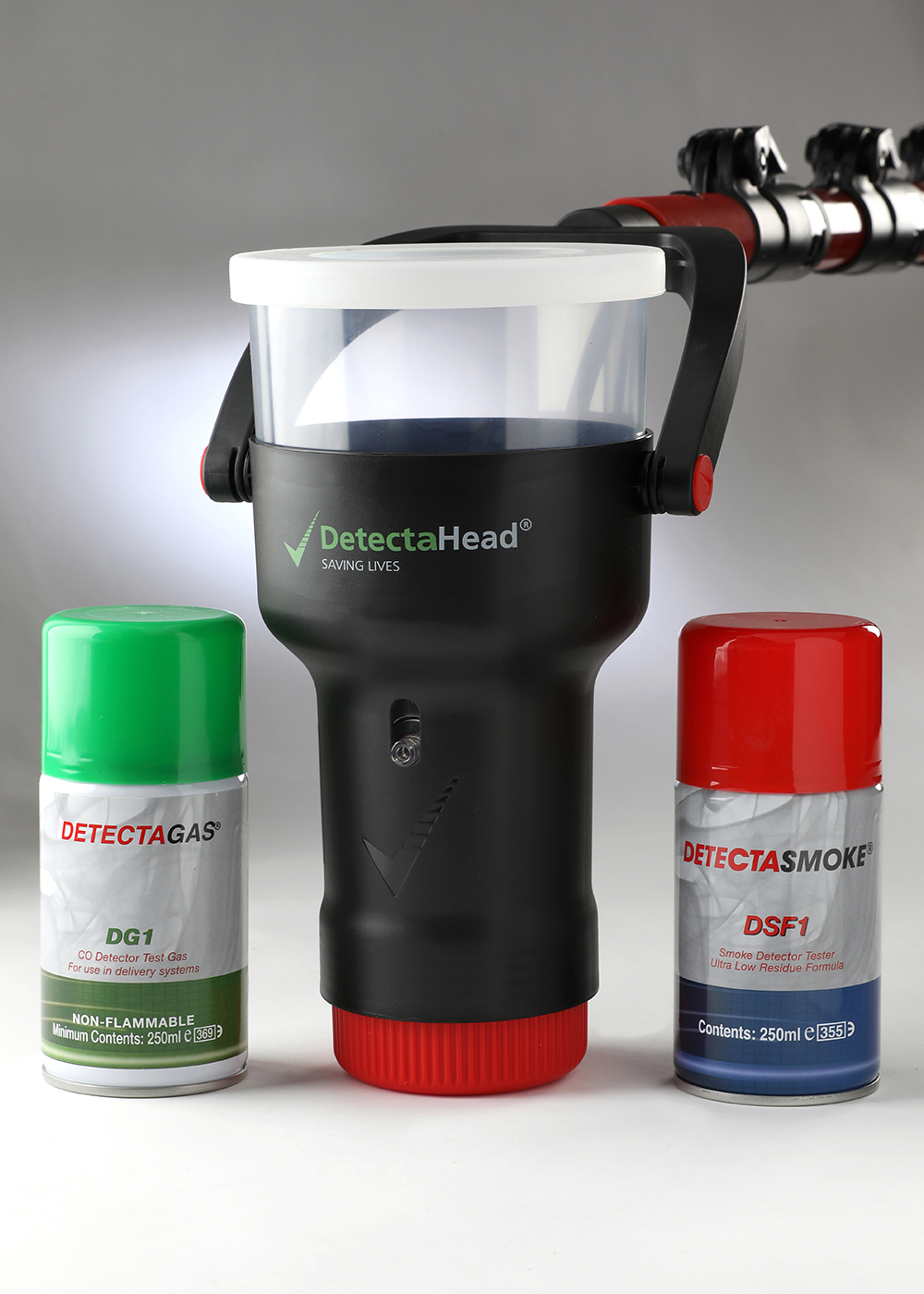 DetectaHead Aerosol Dispenser with DG1 & DSF1 cans